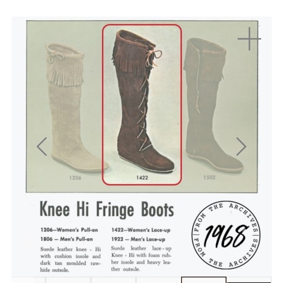 Minnetonka brown suede front leather lace up moccasin flat boots size 8 - Picture 16 of 16